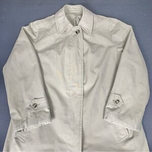 London Fog Women’s Maincoats Trench Coat Size 6 Petite Tan Beige (No Belt)